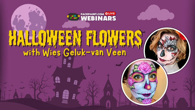 Halloween Floral Face Painting Techniques with Wies Geluk-van Veen